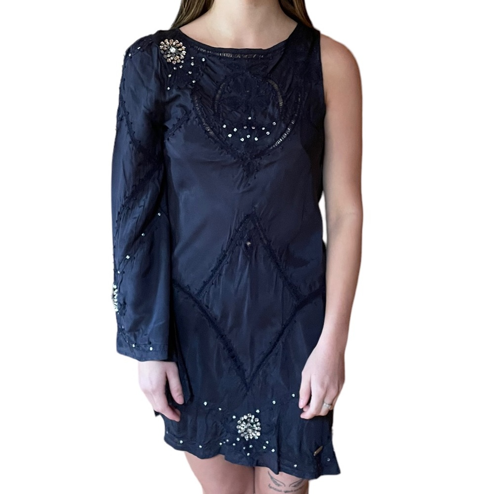 Y2K NWT Chilli Couture Hand Styled & Hand Beaded Rhinestone‎ Dress